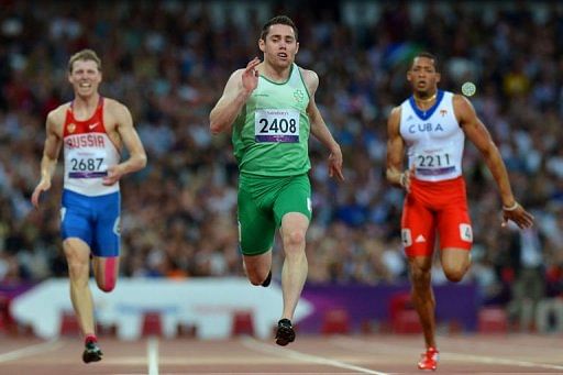 Ireland's Jason Smyth proved himself the fastest Paralympian in history by defending his 100m and 200m Beijing titles
